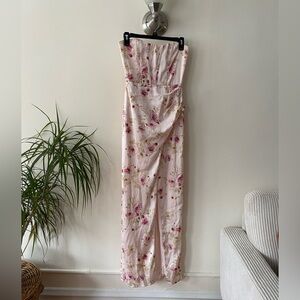 Altar'd State Pink Floral Strapless Dress Size XS